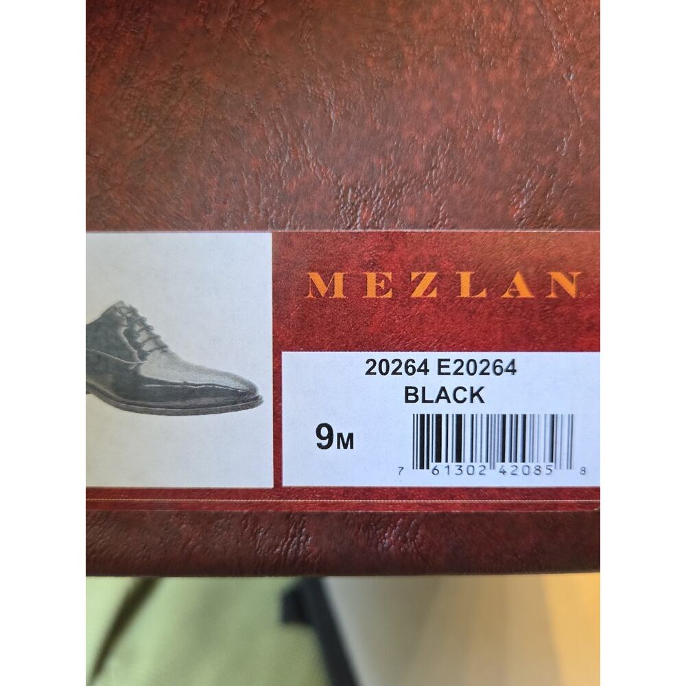 Mezlan E20264 Black Cap Toe Patent Leather Formal Oxford Size 9M - Picture 7 of 7